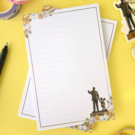 Partners Statue Floral | Notepad