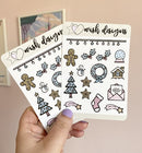 Pastel Christmas Deco | Sticker Sheet