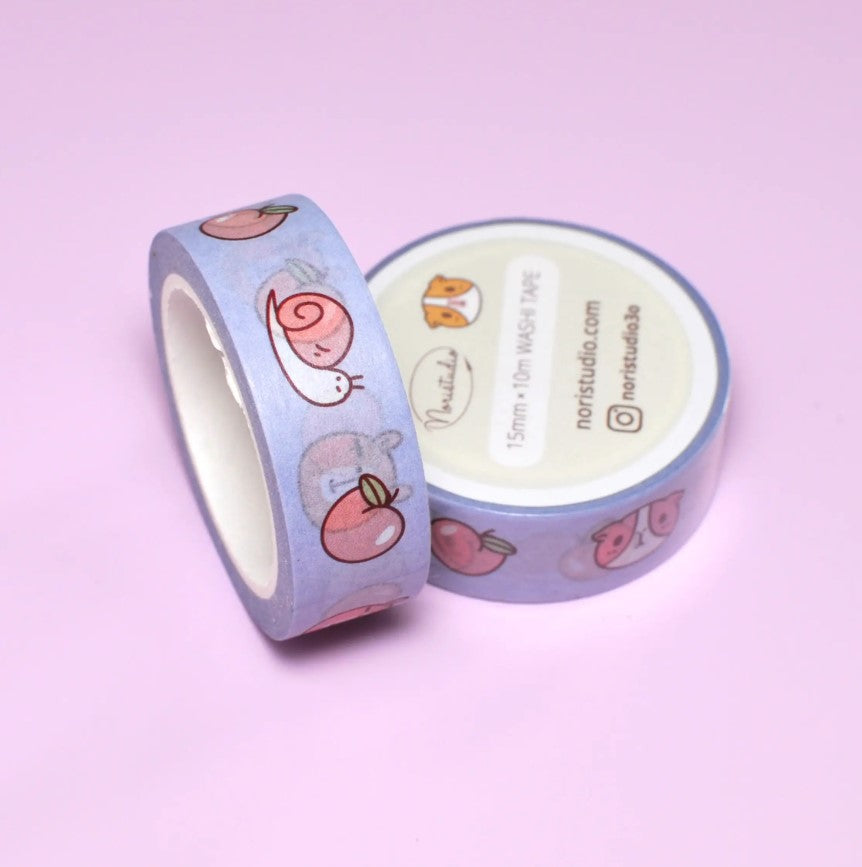 Bubu and Moonch Peach | Washi