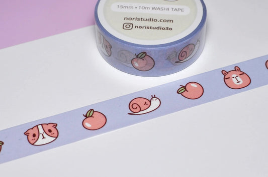 Bubu and Moonch Peach | Washi