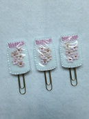 Pink Flower Mason Jar | Planner Clip