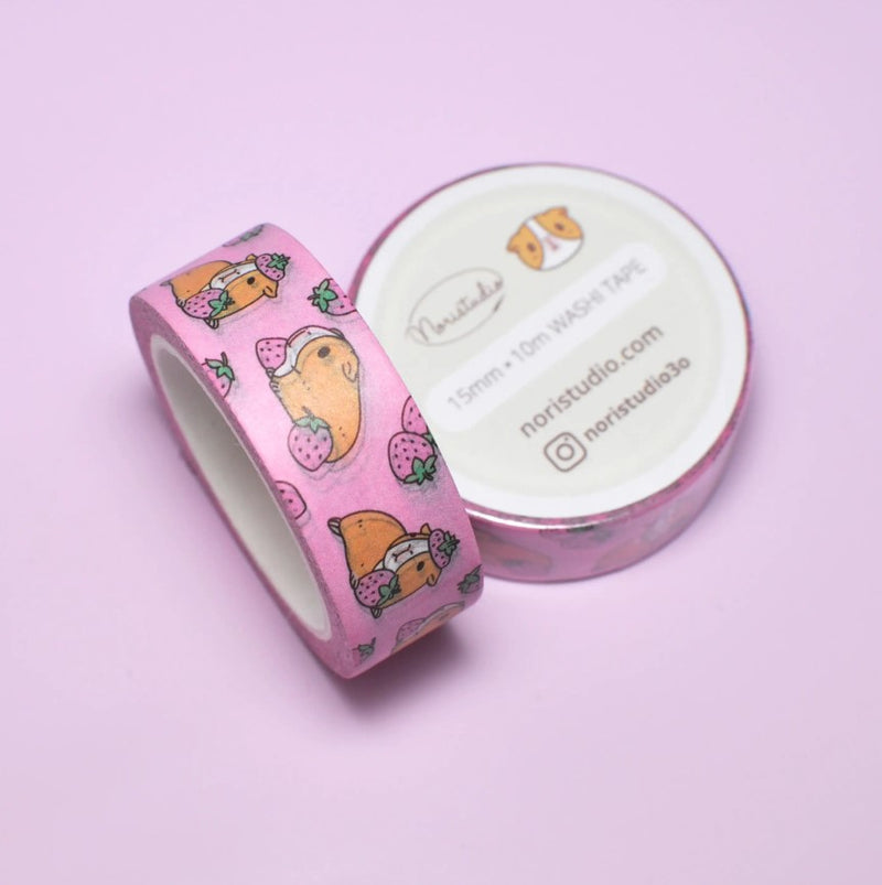 Pink Strawberries and Guinea Pig | Washi