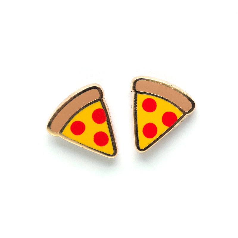 Pizza Slice | Enamel Earrings