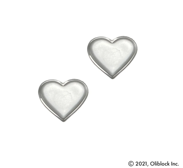 Platinum Metallic Pearl | Magnetic Heart OliDot (2pc set)