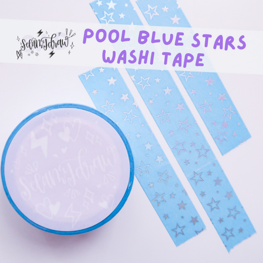 Pool Blue SAD Stars | Washi