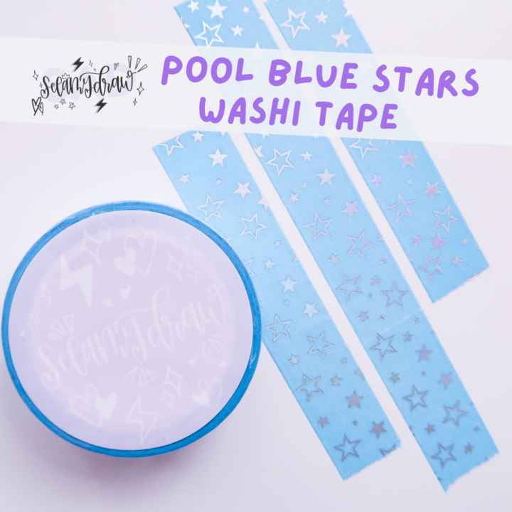 Pool Blue SAD Stars | Washi