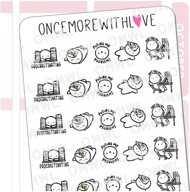 Procrastination | Sticker Sheet