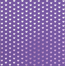 Purple - Tone-On-Tone Heart Foil | 12x12 Patterned Paper