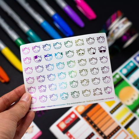Wonton Rainbow Emojis | Sticker Sheet