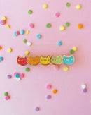 Rainbow Glitter Faces | Enamel Pin