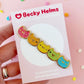 Rainbow Glitter Faces | Enamel Pin