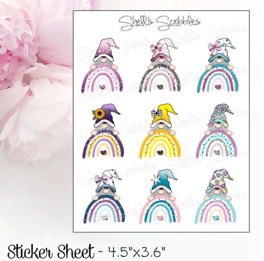 Rainbow Gnome | Sticker Sheet