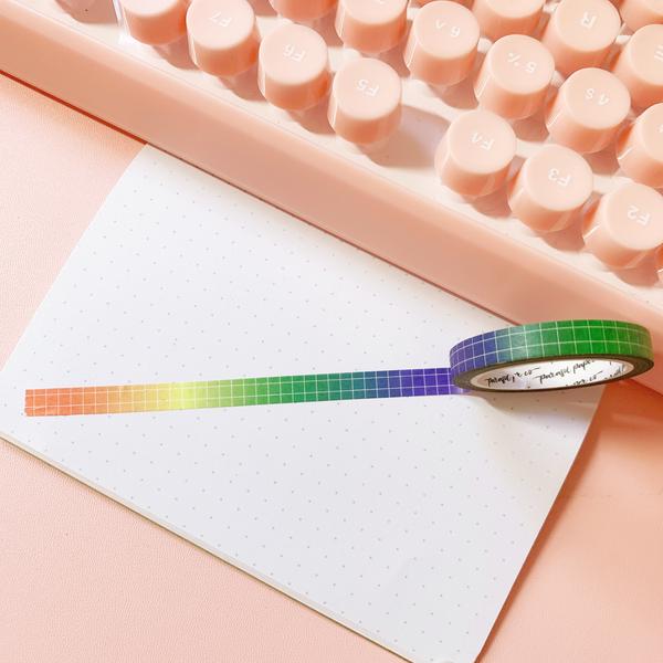 Rainbow Gradient Grid | Washi Set