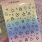 Rainbow Hearts & Stars | Sticker Sheet