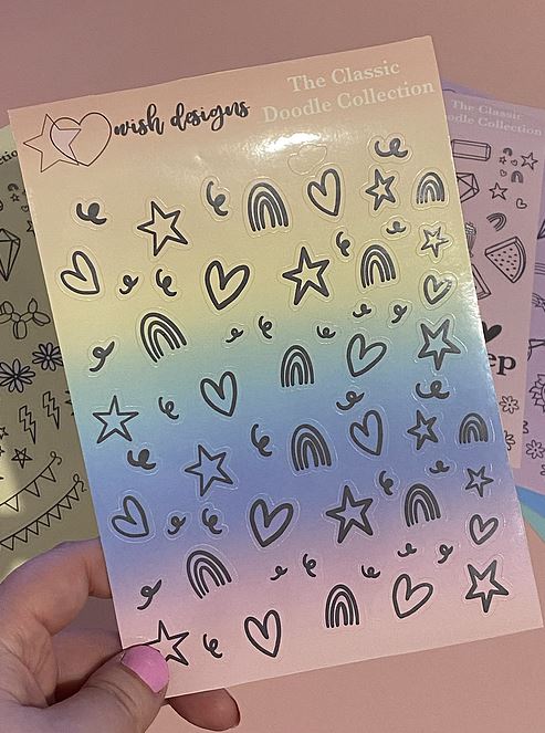 Rainbow Hearts & Stars | Sticker Sheet