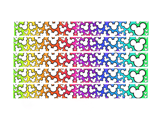 Rainbow Ombre Mouse Heads | Washi