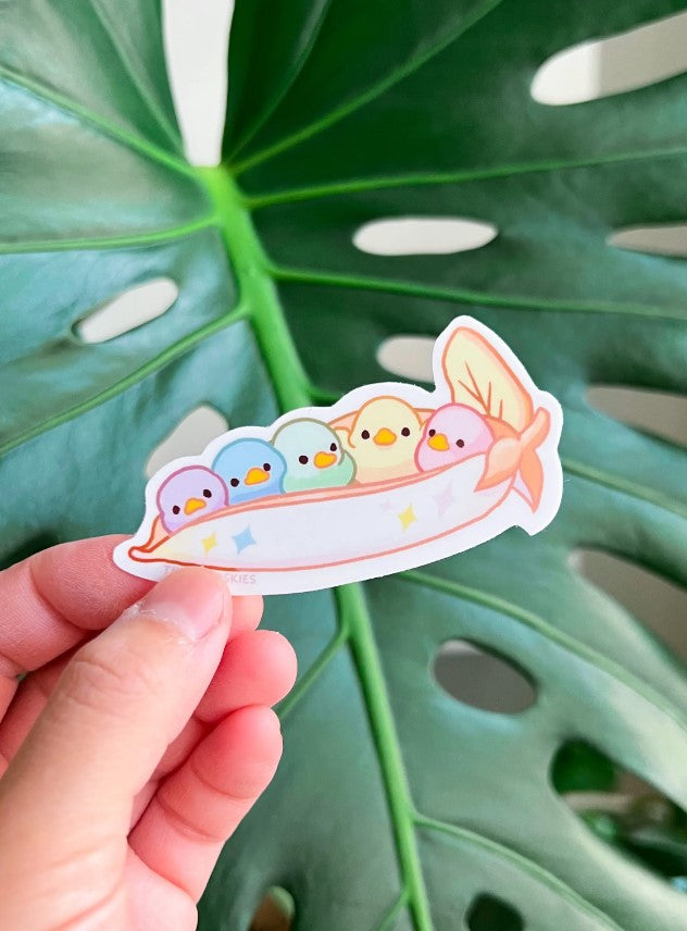 Rainbow Peapod Duckies | Vinyl Sticker