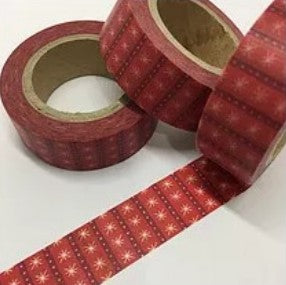 Red Starry Stripes | Washi