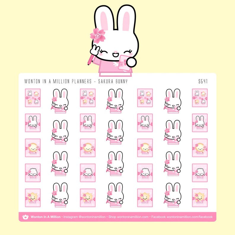 Sakura Bunny Planners | Sticker Sheet