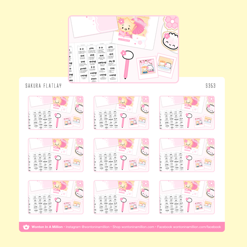 Sakura Flatlay | Sticker Sheet