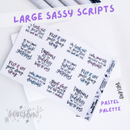 Sassy Scripts - Pastel | Sticker Sheet