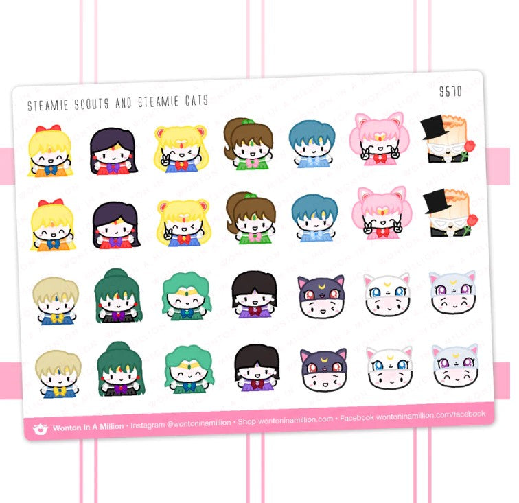 Steamie Scouts and Steamie Cats | Sticker Sheet