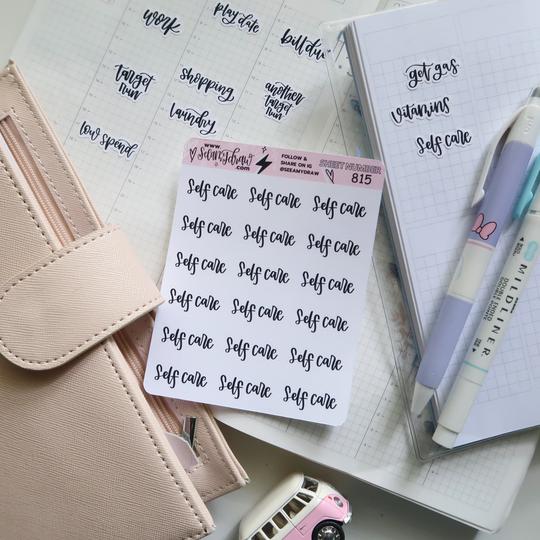 Self Care | Sticker Sheet