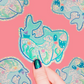 Shark Ocean Dreamy Liquid | Glitter Vinyl Sticker