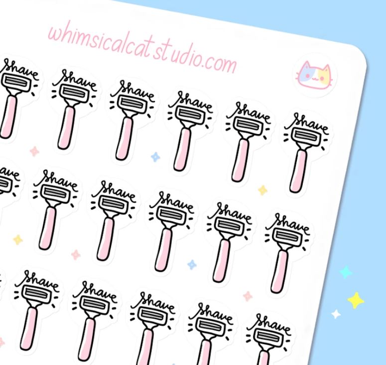 Shave | Sticker Sheet – Stickie Planning
