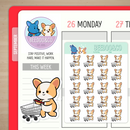 Miso The Corgi With Shopping Cart | Sticker Sheet