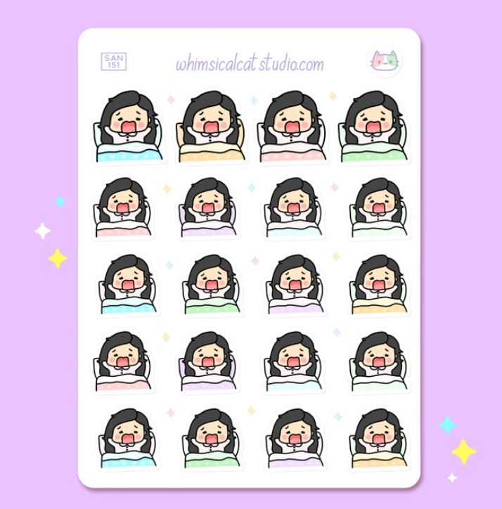 Sleep In - Just Woke Up | Sticker Sheet