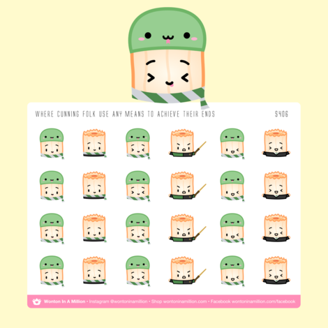 Wizard Houses - Slytherin | Sticker Sheet