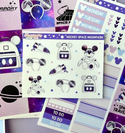 Mickey Space Mountain | Sticker Sheet