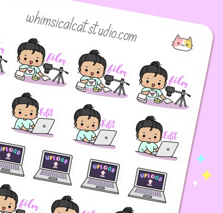 Sticker Haul - Film, Edit, Upload | Sticker Sheet