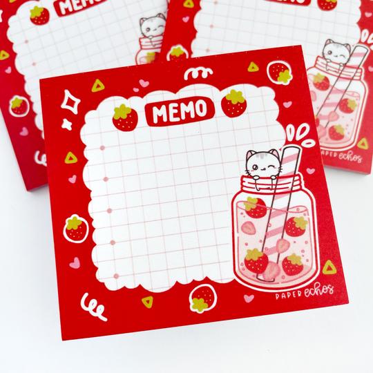 Strawberry Soda | Sticky Notes