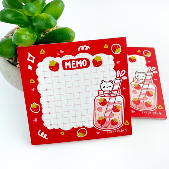 Strawberry Soda | Sticky Notes