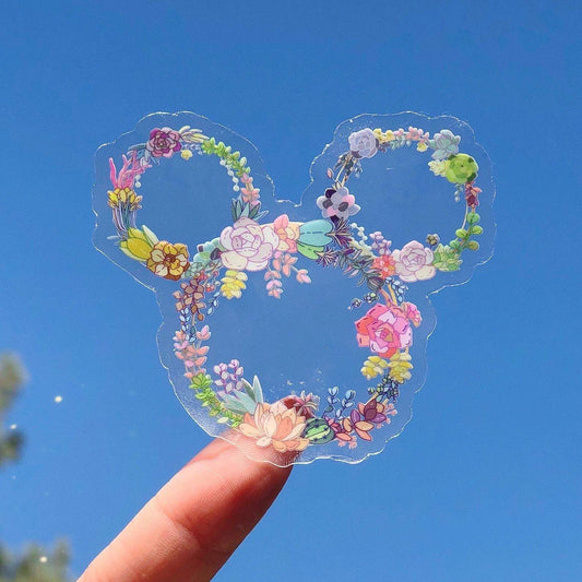 Succulent Floral Wreath | Transparent Sticker