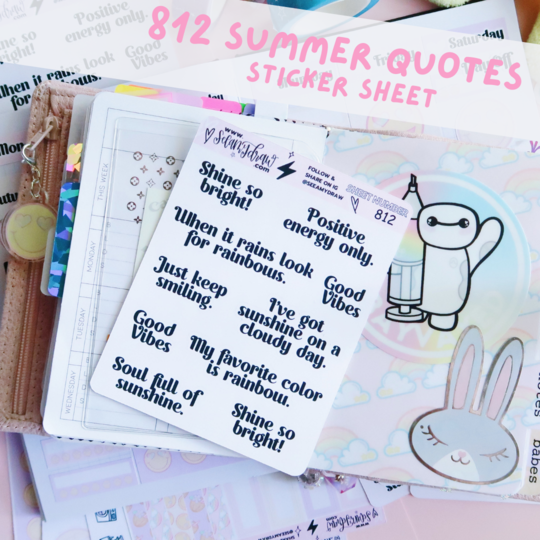 Summer Smiles Quotes | Sticker Sheet