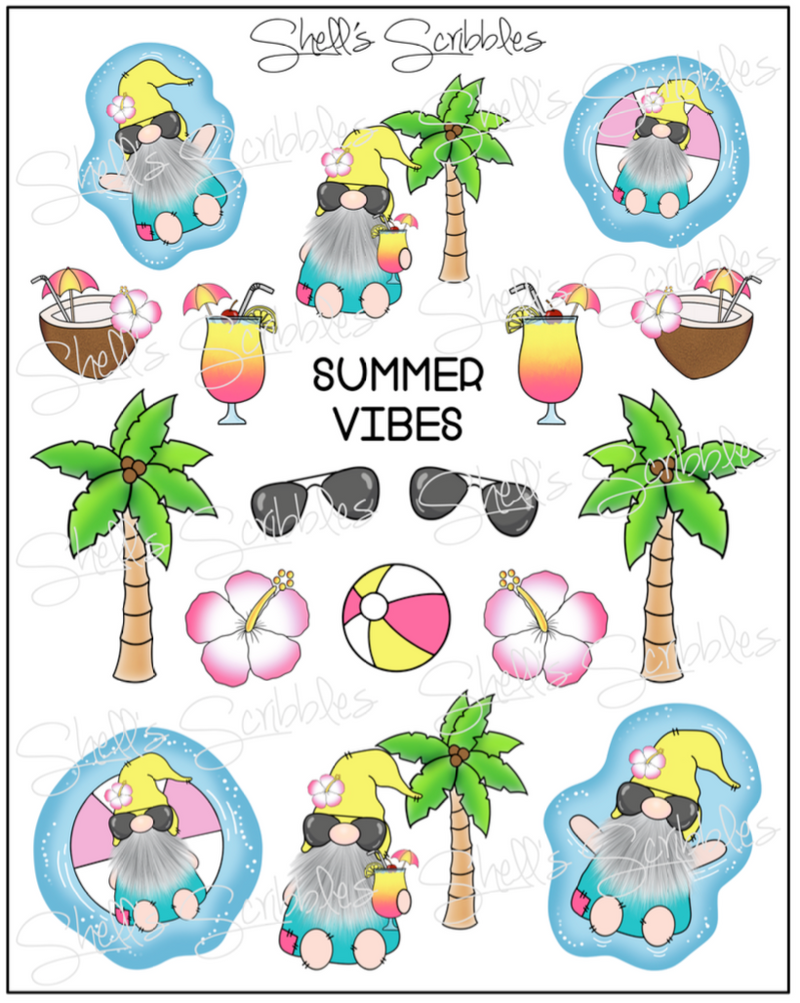 Summer Gnomes | Sticker Sheet