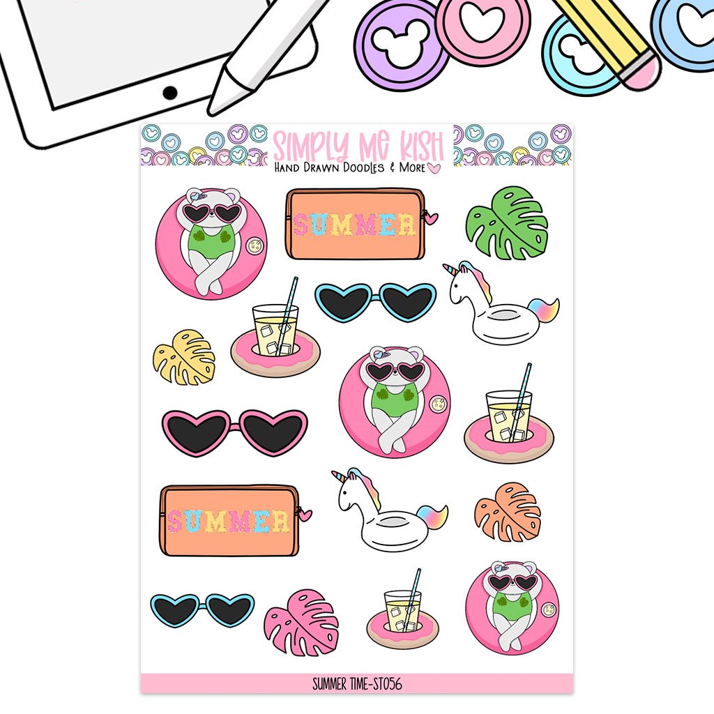 Summer Time Decorative | Sticker Sheet