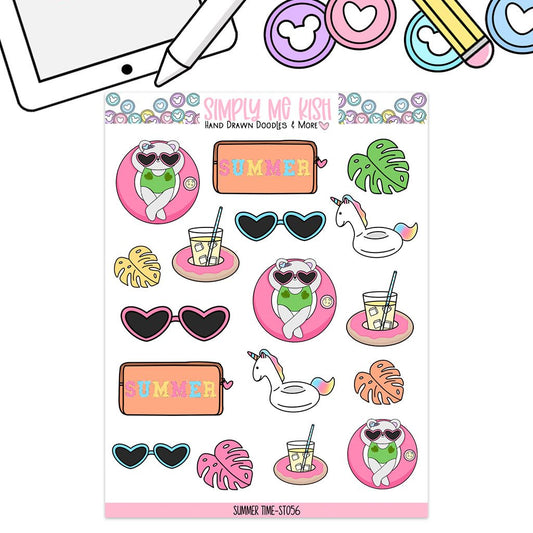 Summer Time Decorative | Sticker Sheet
