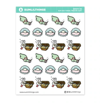 SumNohThings - Treasure Hunt | Deco Sticker Sheet