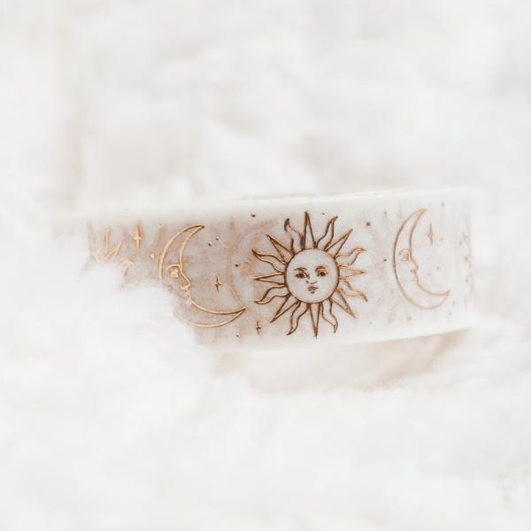 Sun & Moons - White and Gold | Washi