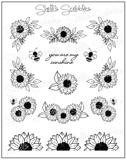 Sunflower | Foiled Sticker Sheet