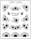 Sunflower | Foiled Sticker Sheet