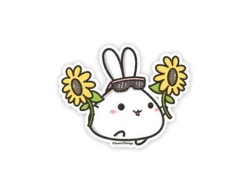 Lil Running with Sunflower | Vinyl Sticker