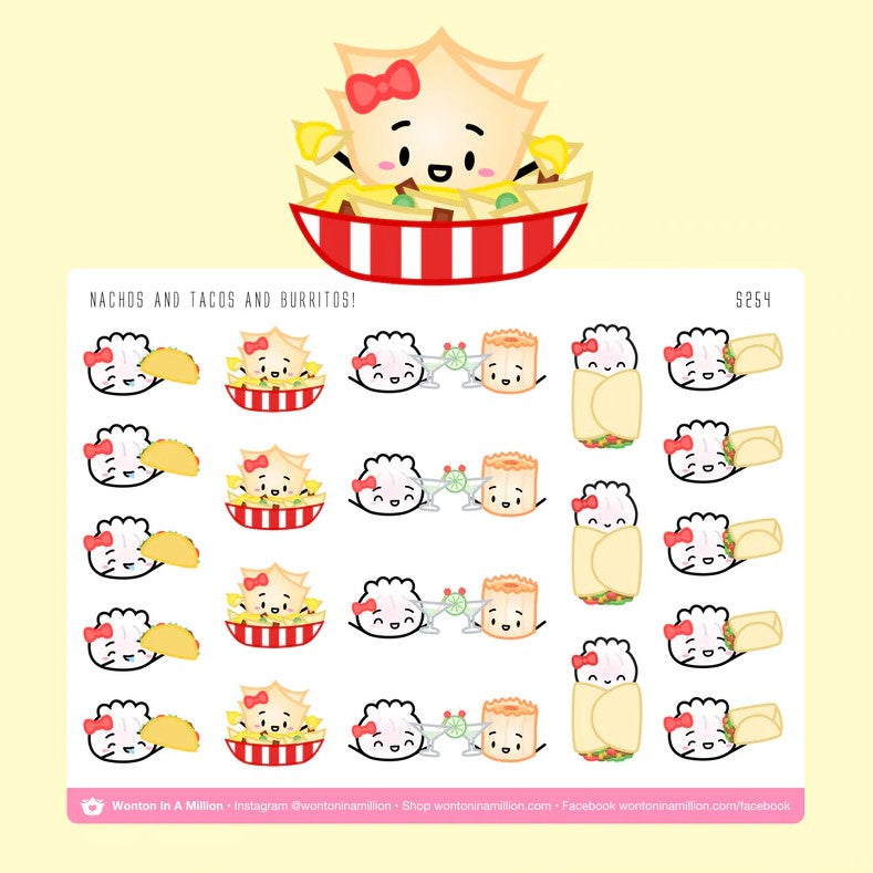 Tacos and Burritos | Sticker Sheet