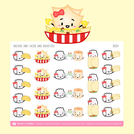 Tacos and Burritos | Sticker Sheet