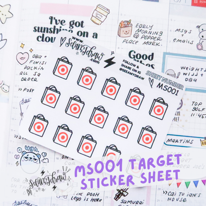 Target Shopping Bag | Mini Sticker Sheet