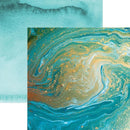 Teal Marble | 12x12 Scrapbook Paper
